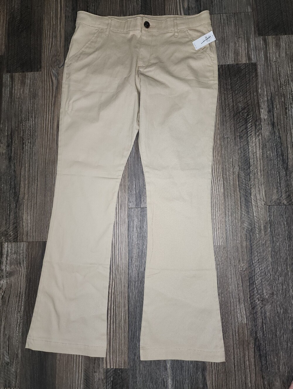 NWT Girl's Old Navy Uniform Khaki Pants Sz 16 Plus Bootcut Flat Front School
